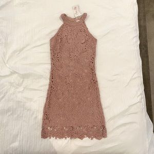 NWT Pink Lily Sleeveless Lace Dress | XS | Pink
